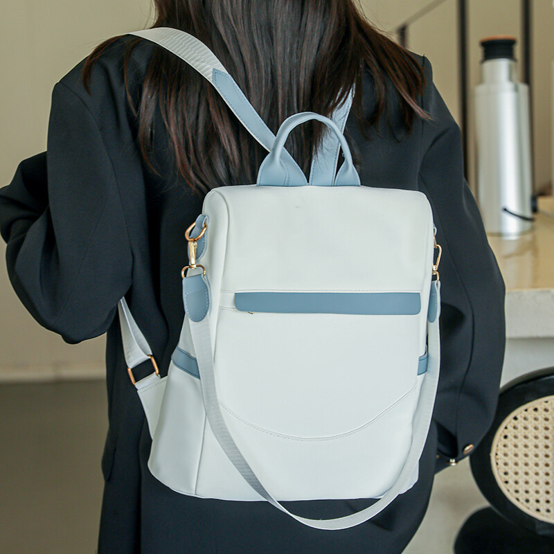 Rucsac din piele moale de mare capacitate pentru femei Geantă de rucsac la modă antifurt geantă de umăr cu un singur scop, casual, retro