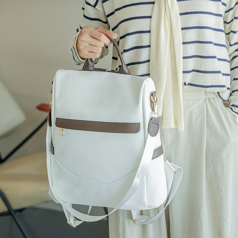 Rucsac din piele moale de mare capacitate pentru femei Geantă de rucsac la modă antifurt geantă de umăr cu un singur scop, casual, retro