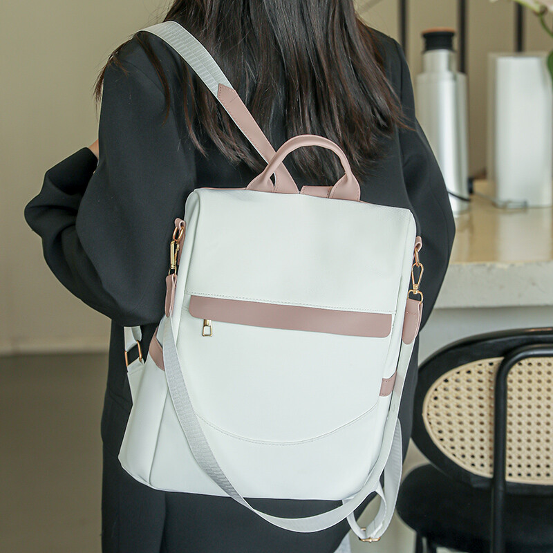 Rucsac din piele moale de mare capacitate pentru femei Geantă de rucsac la modă antifurt geantă de umăr cu un singur scop, casual, retro