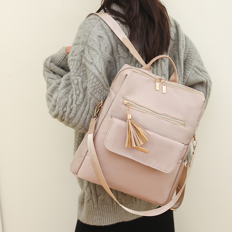 Rucsac antifurt pentru femei cu design deschis la spate, material din pânză Oxford de înaltă calitate, ghiozdan pentru femei, ocazional, cu un singur umăr