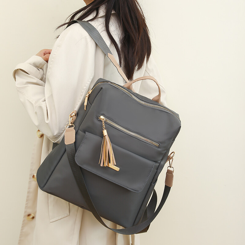 Rucsac antifurt pentru femei cu design deschis la spate, material din pânză Oxford de înaltă calitate, ghiozdan pentru femei, ocazional, cu un singur umăr