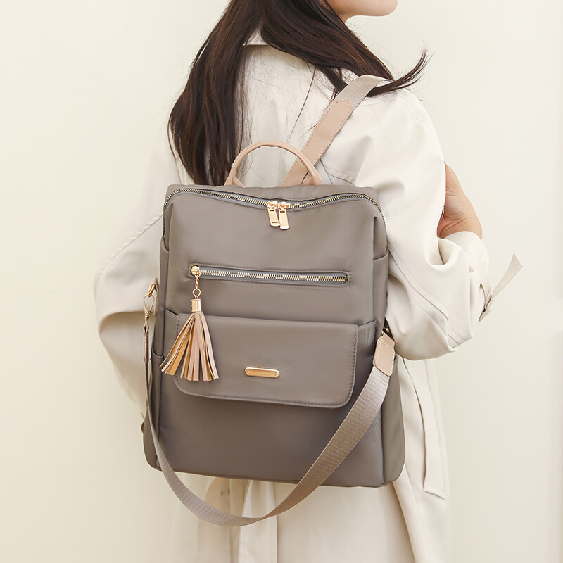Rucsac antifurt pentru femei cu design deschis la spate, material din pânză Oxford de înaltă calitate, ghiozdan pentru femei, ocazional, cu un singur umăr