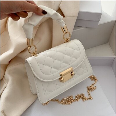 Geantă tote cu model grilă, decorare cu cataramă pentru femei, portofel cu clapă, geantă crossbody din piele PU, geantă de înaltă calitate