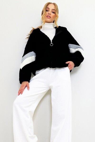 TYZA Trend Alaçatı Stili Ženske majice s kapuljačom Plišane majice od polarnog flisa Prevelike tkane majice s kapuljačom Sweatshirts