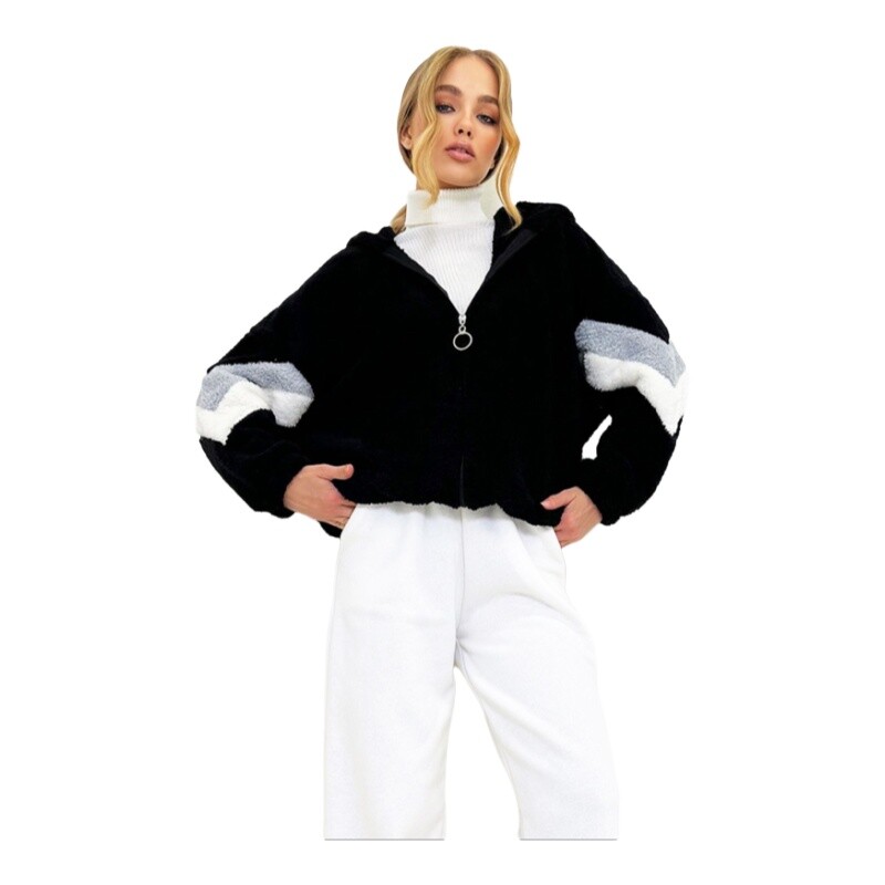 TYZA Trend Alaçatı Stili Ženske majice s kapuljačom Plišane majice od polarnog flisa Prevelike tkane majice s kapuljačom Sweatshirts