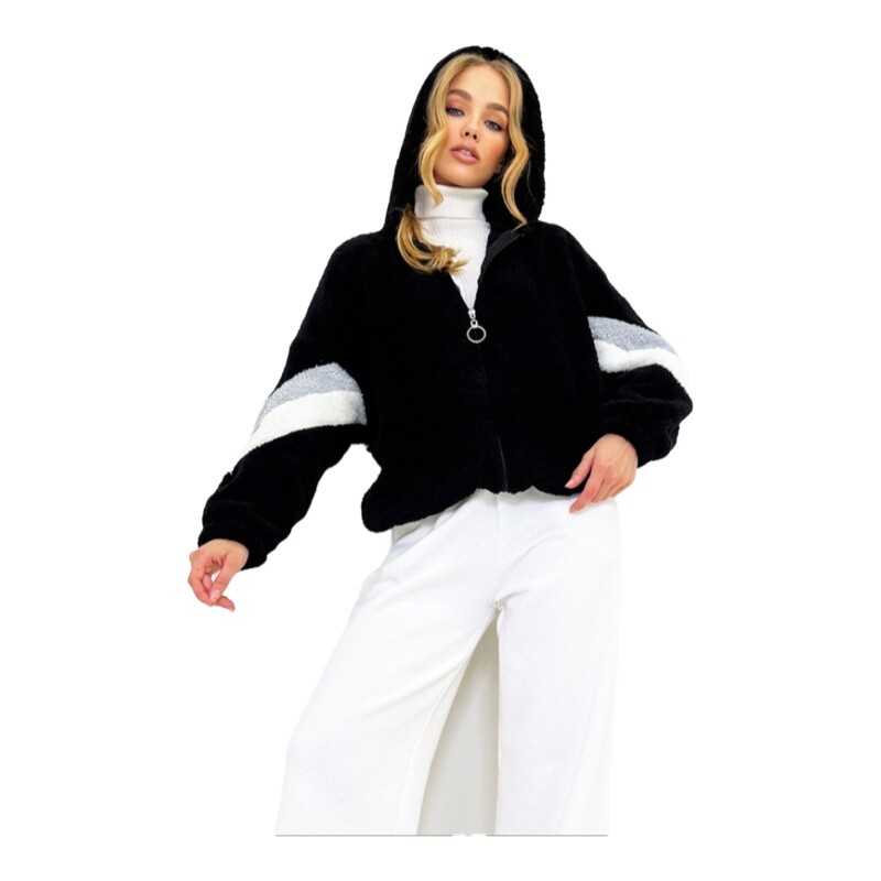 TYZA Trend Alaçatı Stili Ženske majice s kapuljačom Plišane majice od polarnog flisa Prevelike tkane majice s kapuljačom Sweatshirts