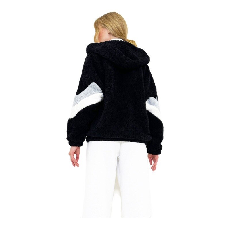 TYZA Trend Alaçatı Stili Ženske majice s kapuljačom Plišane majice od polarnog flisa Prevelike tkane majice s kapuljačom Sweatshirts