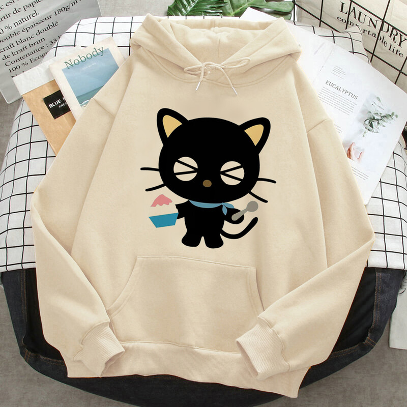 Hanorace Chococat femei japoneză Fleece 2023 Hoodie hanorace femei trening grafic