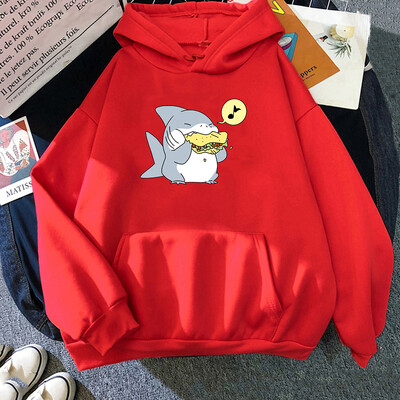 Jeff The Landshark Slatke majice s kapuljačom Harajuku Manga Sweatshirt dugih rukava Odjeća od flisa Sudaderas Ležerni puloveri