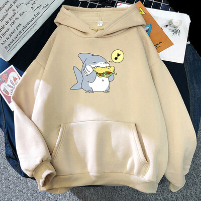 Jeff The Landshark Slatke majice s kapuljačom Harajuku Manga Sweatshirt dugih rukava Odjeća od flisa Sudaderas Ležerni puloveri