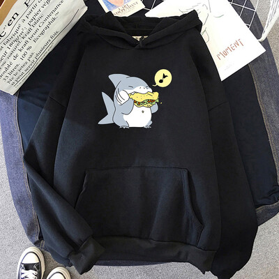 Jeff The Landshark Slatke majice s kapuljačom Harajuku Manga Sweatshirt dugih rukava Odjeća od flisa Sudaderas Ležerni puloveri