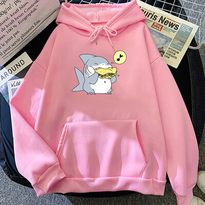 Jeff The Landshark Slatke majice s kapuljačom Harajuku Manga Sweatshirt dugih rukava Odjeća od flisa Sudaderas Ležerni puloveri