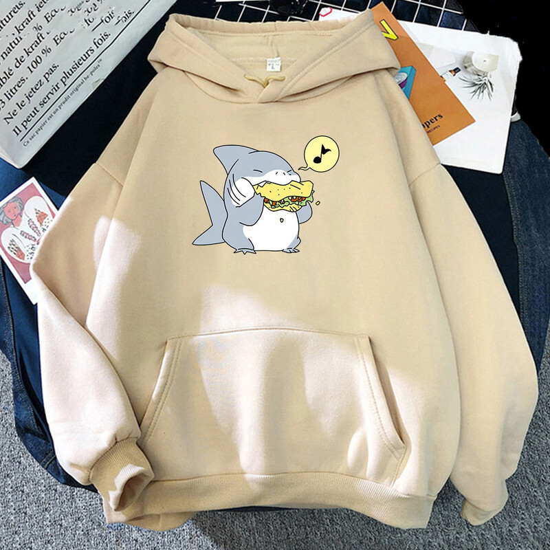 Jeff The Landshark Slatke majice s kapuljačom Harajuku Manga Sweatshirt dugih rukava Odjeća od flisa Sudaderas Ležerni puloveri