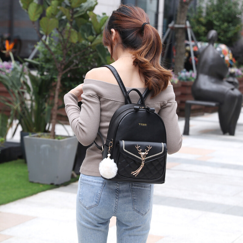 Strani modni jednostavni ženski ruksak u obliku dijamanta čiste boje, ruksak elegantne teksture