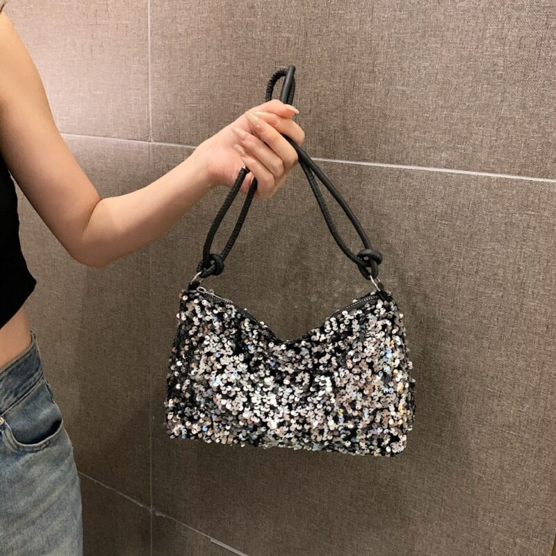 Poșetă de seară cu paiete strălucitoare, poșete de nuntă pentru cină pentru femei