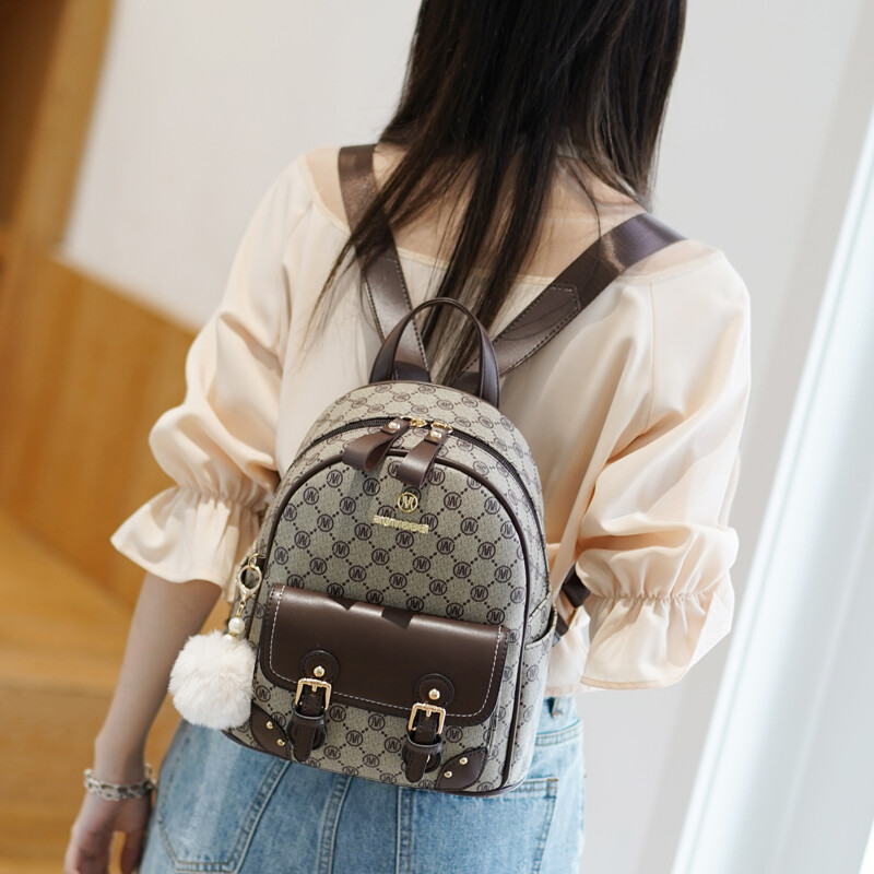 Rucsac de damă cu imprimeu clasic de epocă de modă, rucsac pentru cumpărături pentru călătorii, mic parfumat