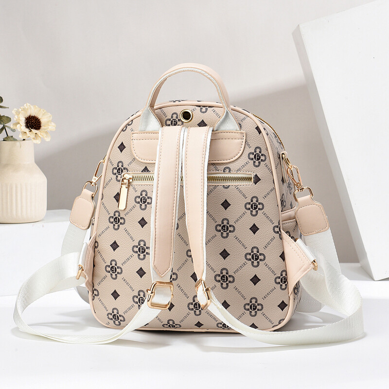 Rucsac șic pentru femei - Rucsac de zi ușor, casual pentru navetiști, cu design de imprimare aleatorie