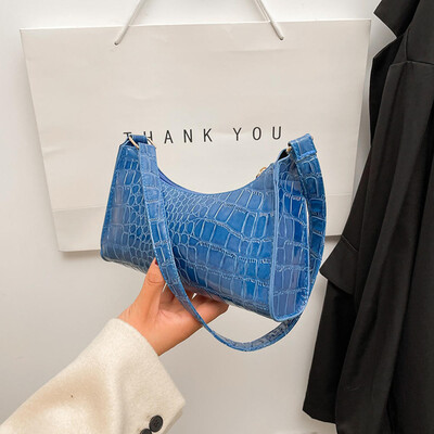 Geantă de umăr neagră la modă pentru femei Genți de mână din PU Genți de mână Genți cu mâner mic Genți pentru cumpărături Poșeta de ambreiaj