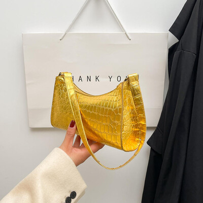 Geantă de umăr neagră la modă pentru femei Genți de mână din PU Genți de mână Genți cu mâner mic Genți pentru cumpărături Poșeta de ambreiaj