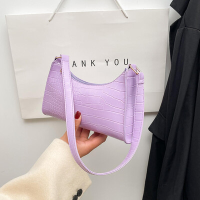 Geantă de umăr neagră la modă pentru femei Genți de mână din PU Genți de mână Genți cu mâner mic Genți pentru cumpărături Poșeta de ambreiaj