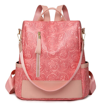 Rucsac cu umăr, rucsac casual din PU, pentru călătorii, cu model floral, genți de școală multifuncționale pentru fete adolescente