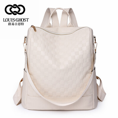 Sieviešu ceļojumu darba plecu somas 2024. g. Jauna brīvā laika sieviešu PU mugursoma, moderna, vienkārša liela ietilpības mugursoma, moderna