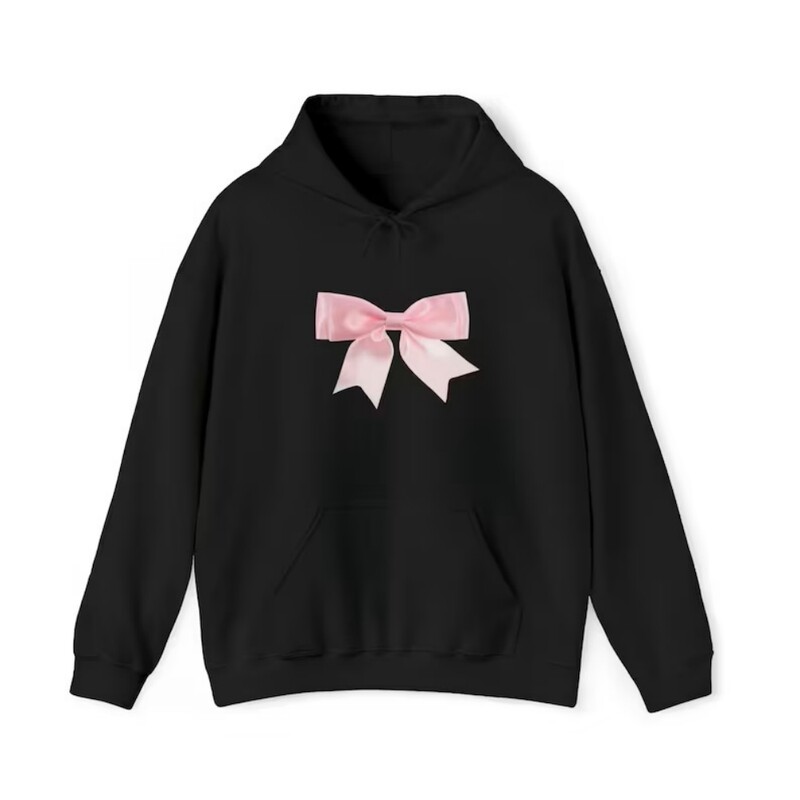 Lentas Coquette Bow Džemperis Lana Del Rey Rozā Bow Knot Hoodie Cute Y2k Moderns Estētisks Crewneck Pulovers Kawaii Girl Top