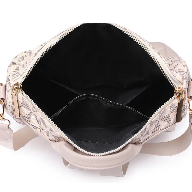 Un rucsac elegant din PU, cu un design unic și o capacitate mare, este potrivit pentru navetă, cumpărături și călătorii