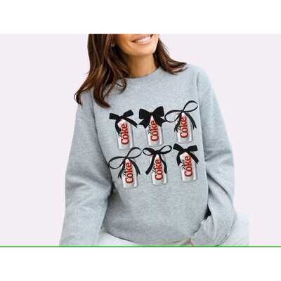 Kawaii Clothes Diet Coke Sweatshirt Coquette Ribbon Bow Shirt Dollette Trashy Y2K Slatki estetski Trendy Preppy pulover Djevojke