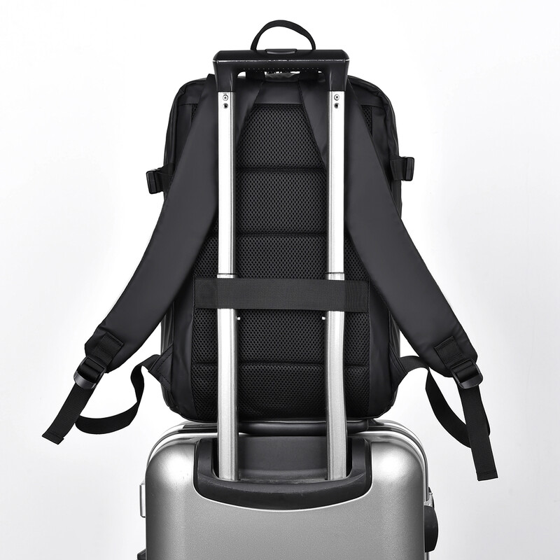 Rucsac simplu pentru bărbați, de capacitate mare, impermeabilă, cu cască de ciclism, rucsac 15,6 pentru laptop Rucsaci de școală pentru bărbați, dungi reflectorizante