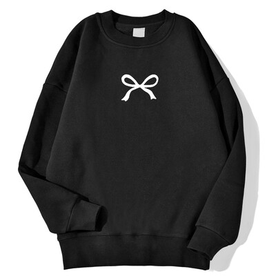 Alkalmi női pulóverek Kawaii masni grafikai nyomatokkal pulóver Kényelmes meleg oversize kapucnis pulóver Őszi polár puha női ruhák