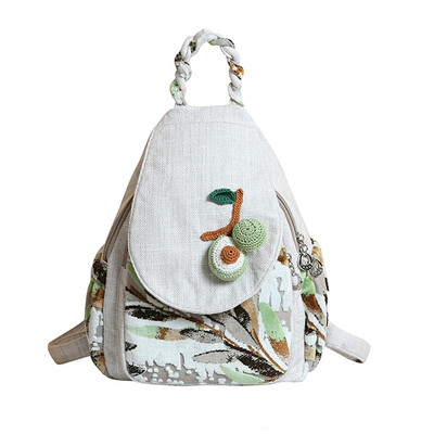 Retro sieviešu ikdienas audekla mugursoma Vintage mākslas skolas somas pusaudžu meitenēm studentu grāmatu soma Nacionālā soma Mochila mugursoma