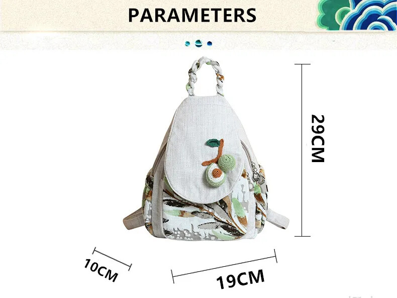 Retro sieviešu ikdienas audekla mugursoma Vintage mākslas skolas somas pusaudžu meitenēm studentu grāmatu soma Nacionālā soma Mochila mugursoma