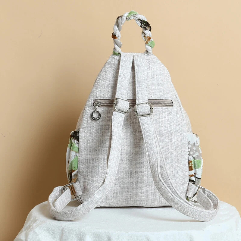 Retro sieviešu ikdienas audekla mugursoma Vintage mākslas skolas somas pusaudžu meitenēm studentu grāmatu soma Nacionālā soma Mochila mugursoma