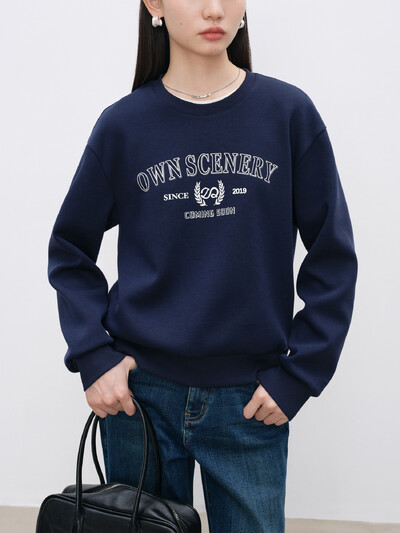 ZIQIAO Hanorace Femei Imprimare cu Litere Retro Casual Femeie Gri Pulover Hanorac Maneca Picatura Blumarin Topuri de iarna 24ZQ94295