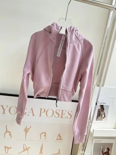 Jachetă de antrenament cu fermoar pentru alergare de toamnă pentru femei, culoare solidă, cu mânecă lungă, îmbrăcăminte sport, top pentru gimnastică, pentru femei, îmbrăcăminte de yoga cu uscare rapidă, haină sport