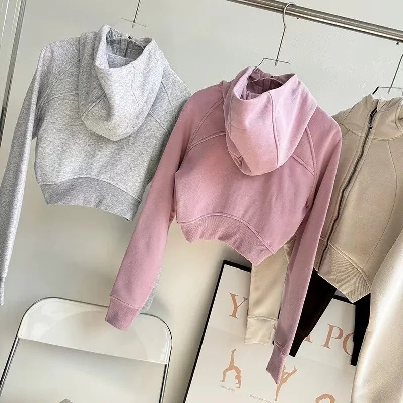 Jachetă de antrenament cu fermoar pentru alergare de toamnă pentru femei, culoare solidă, cu mânecă lungă, îmbrăcăminte sport, top pentru gimnastică, pentru femei, îmbrăcăminte de yoga cu uscare rapidă, haină sport