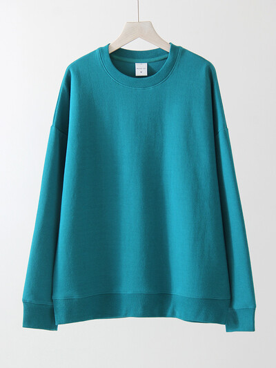 Hanorac pentru femei de primăvară Pulover roșu supradimensionat Topuri largi din bumbac Pulovere casual maro cu decolteu O pentru femei Hanorace supradimensionate