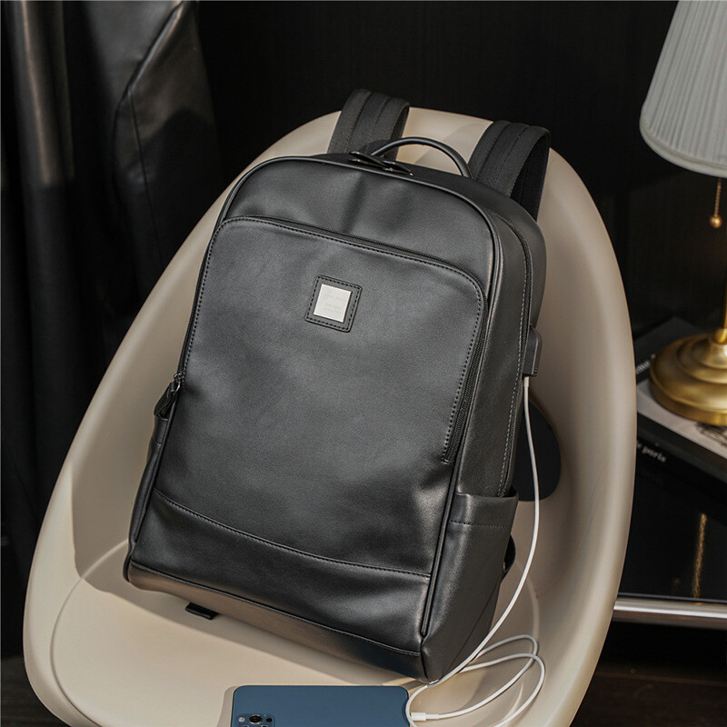 2023. Novi muški ruksak od prirodne kravlje kože, modna torba za dječake, kožna torba za prijenosno računalo velikog kapaciteta