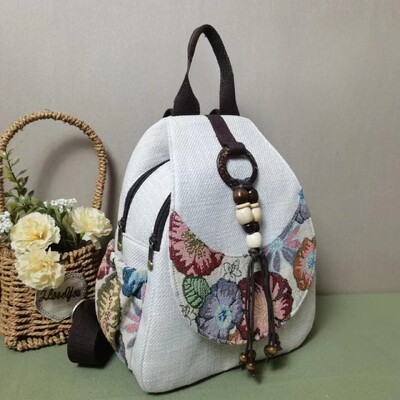 Rucsac camisole vintage șic, rucsac la modă pentru femei, potrivit pentru călătorii în aer liber, drumeții și utilizare zilnică, durabil,