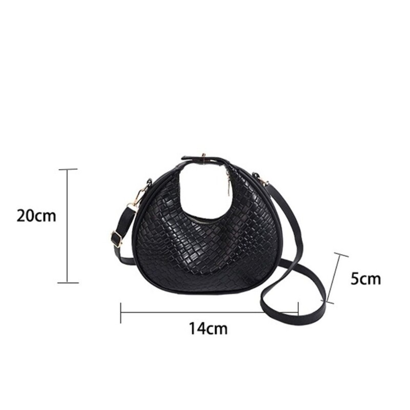 Madinga moteriška Crossbody Bag Retro Half Moon PU odinė rankinė Hobo Bag Laisvalaikio universalus krepšys ant peties