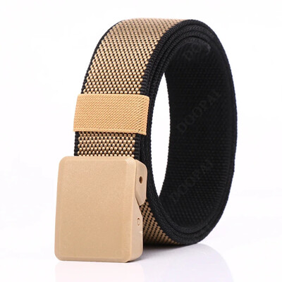 Curele din nailon pentru bărbați, pânză, țesătură ocazională, curea tactică, cataramă automată, ușoară, confortabilă, nemetalică, centură militară din nailon