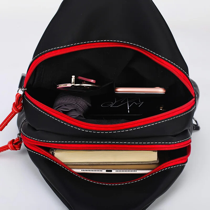 Rucsac de modă pentru femei, geantă de umăr impermeabilă din nailon