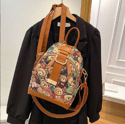 Kuum sooduspakkumine Naistele Uus mood Printimine Armsad karu nahast seljakotid Suure mahutavusega vabaaja reisi õlakotid tüdrukutele koolikott