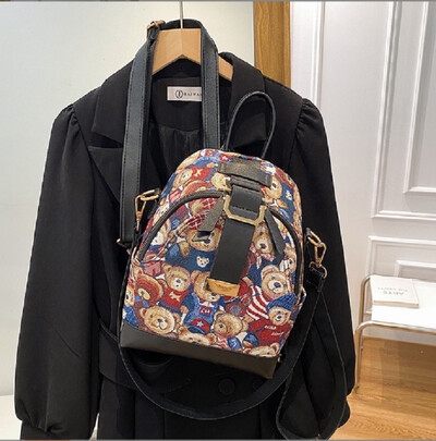 Kuum sooduspakkumine Naistele Uus mood Printimine Armsad karu nahast seljakotid Suure mahutavusega vabaaja reisi õlakotid tüdrukutele koolikott