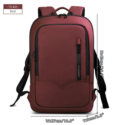 HcanKcan biznesa vīrieša mugursoma, ūdensizturīga 15,6 collu klēpjdatora ikdienas soma Daudzfunkcionāla modes ceļojumu pakete Slim pusaudžu soma skolas USB