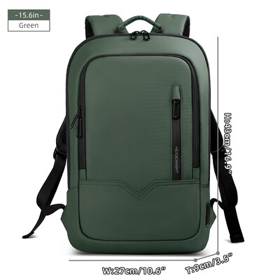 HcanKcan biznesa vīrieša mugursoma, ūdensizturīga 15,6 collu klēpjdatora ikdienas soma Daudzfunkcionāla modes ceļojumu pakete Slim pusaudžu soma skolas USB