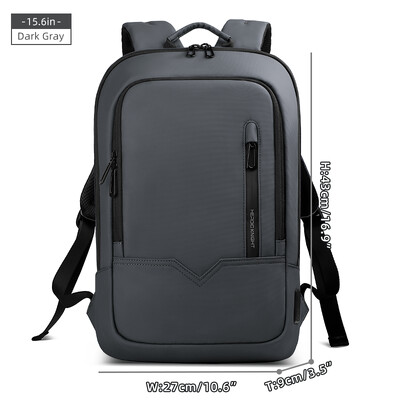 HcanKcan biznesa vīrieša mugursoma, ūdensizturīga 15,6 collu klēpjdatora ikdienas soma Daudzfunkcionāla modes ceļojumu pakete Slim pusaudžu soma skolas USB