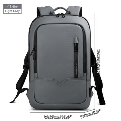 HcanKcan biznesa vīrieša mugursoma, ūdensizturīga 15,6 collu klēpjdatora ikdienas soma Daudzfunkcionāla modes ceļojumu pakete Slim pusaudžu soma skolas USB