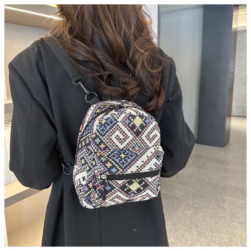 Rucsac pentru femei Mici Adolescente Moda Timp liber Fermoar Geanta de umar Rucsac de mare capacitate Femei Mini Rucsac de scoala